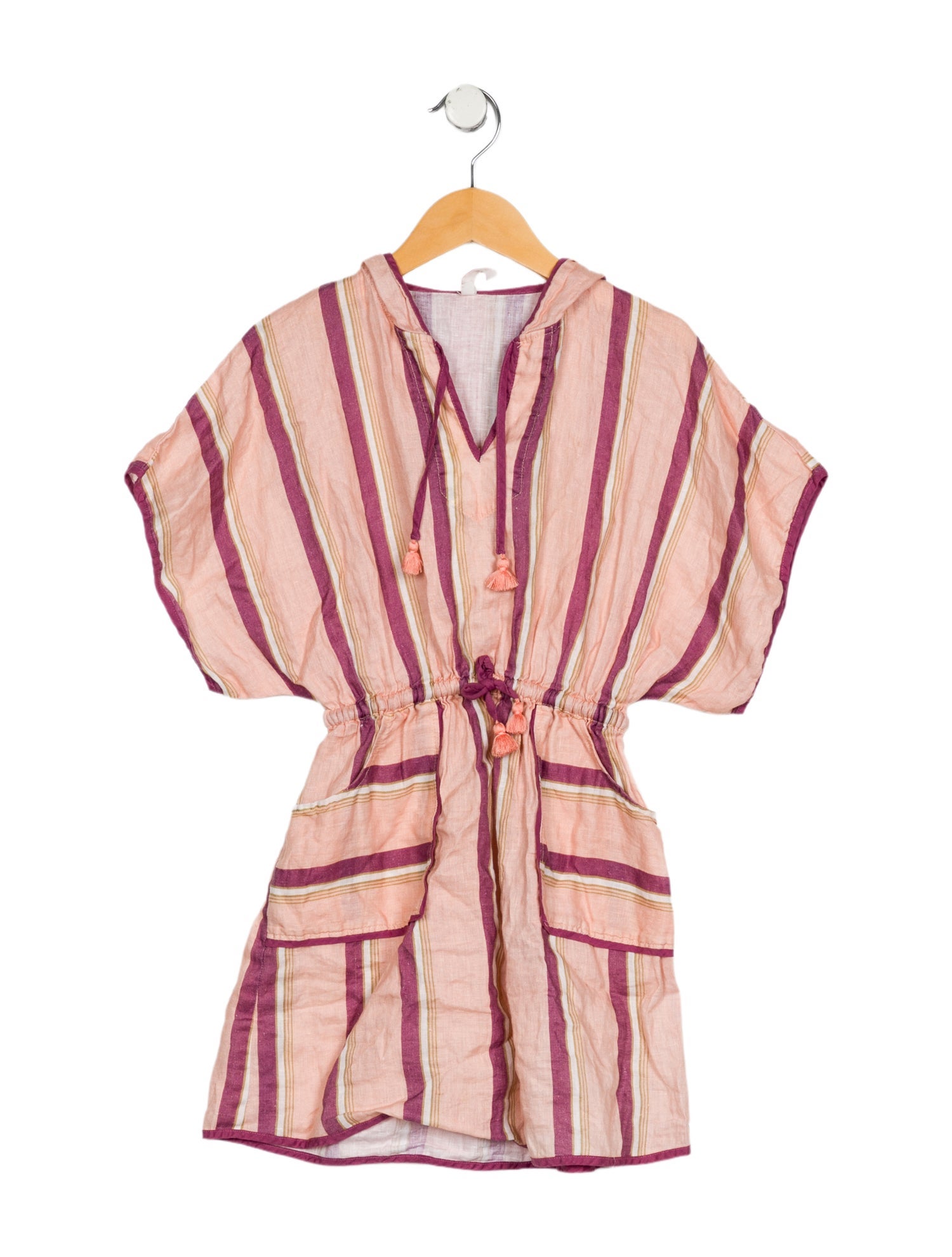 Zimmermann Girls' Short Sleeve Hooded Dress