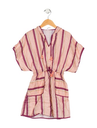 Zimmermann Girls' Short Sleeve Hooded Dress