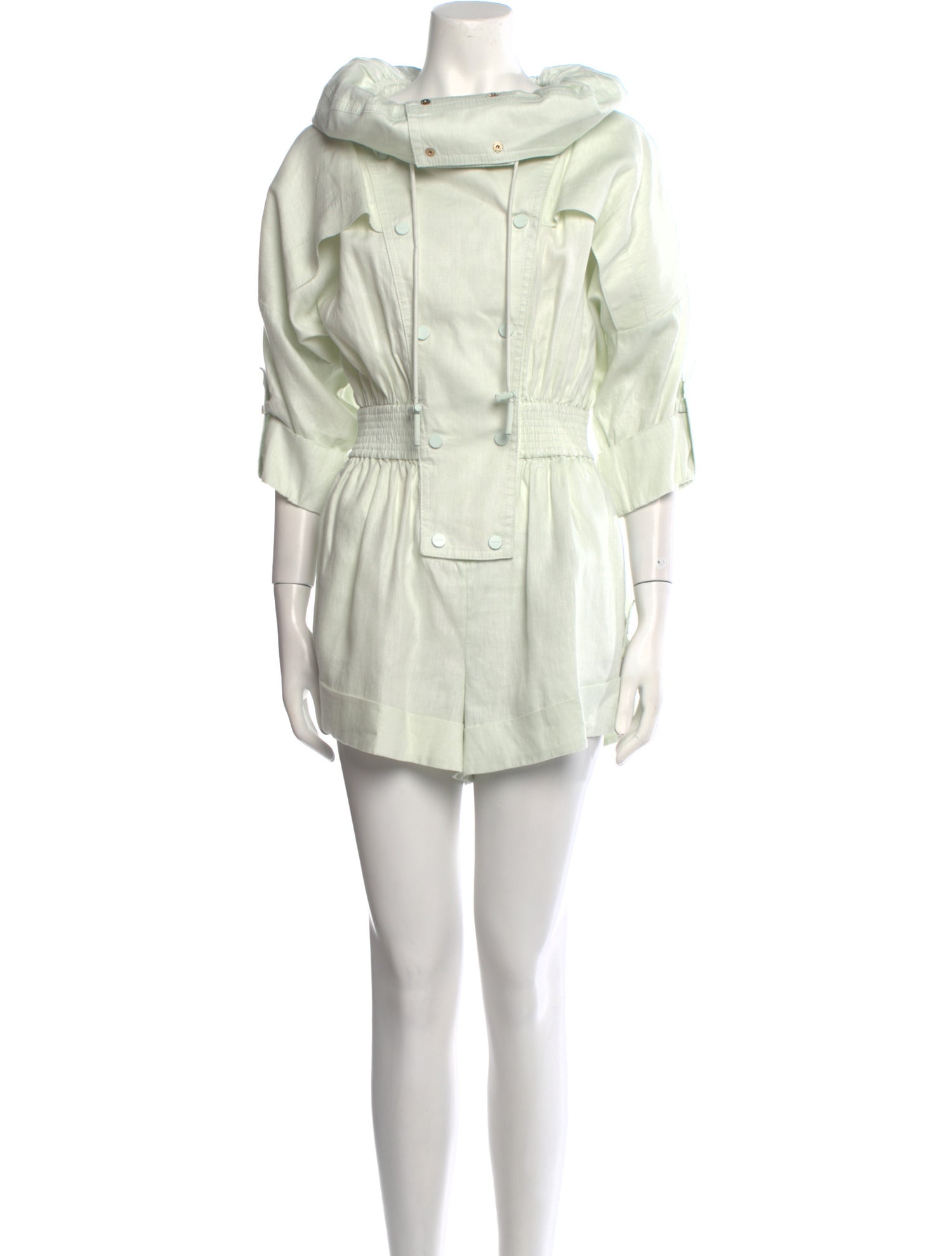 Zimmermann Linen Bateau Neckline Romper