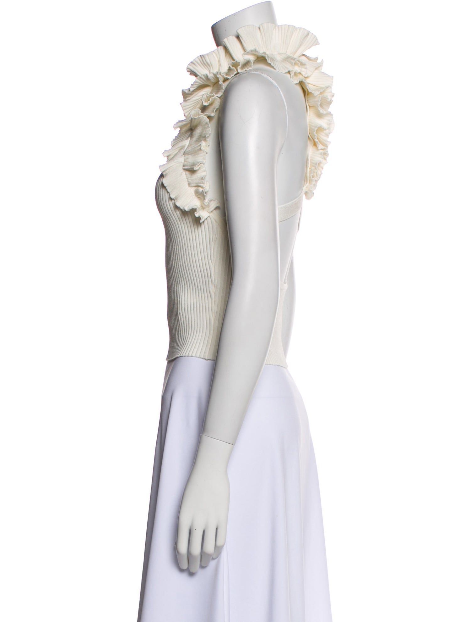 Zimmermann Mock Neck Sleeveless Crop Top