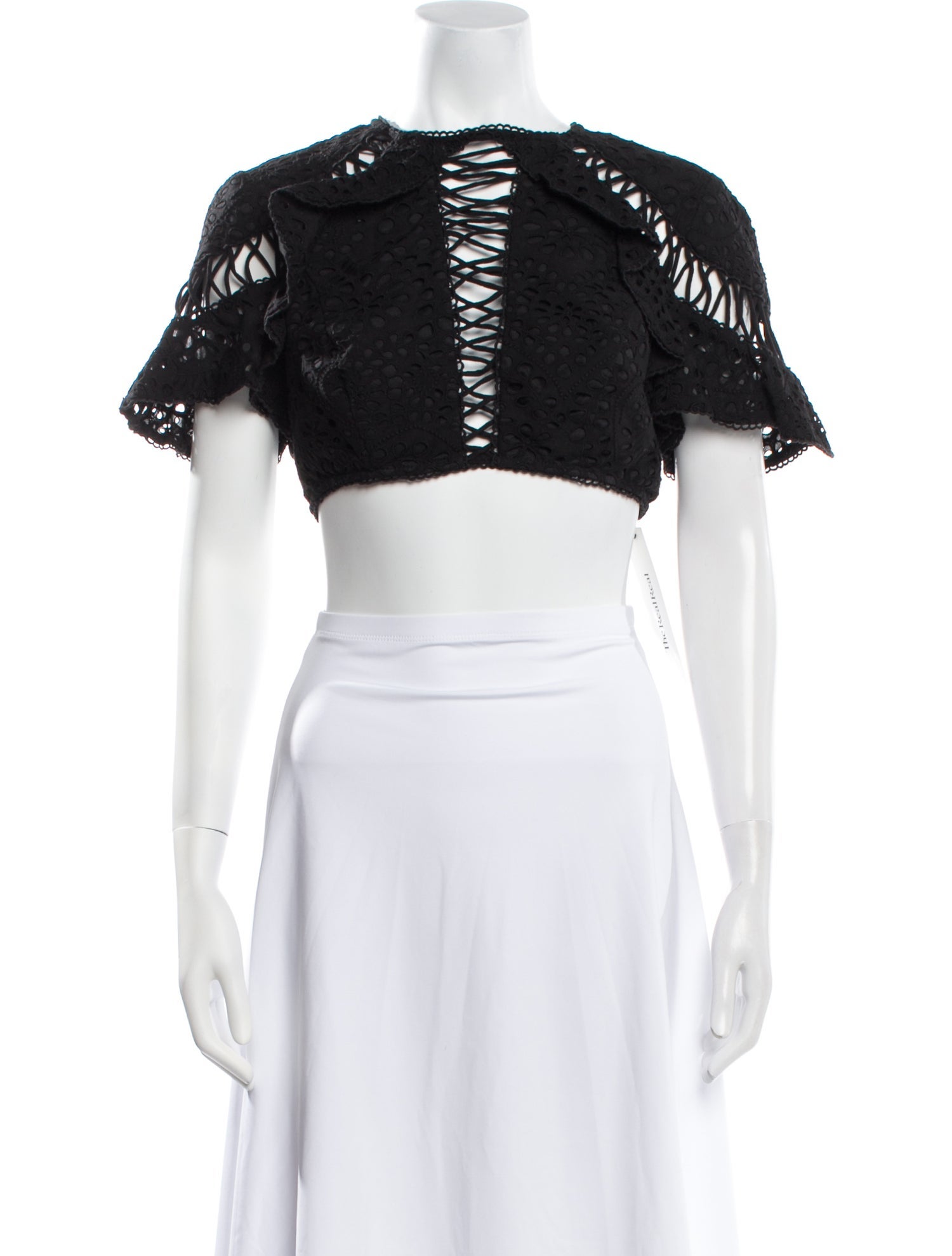 Zimmermann Crew Neck Short Sleeve Crop Top
