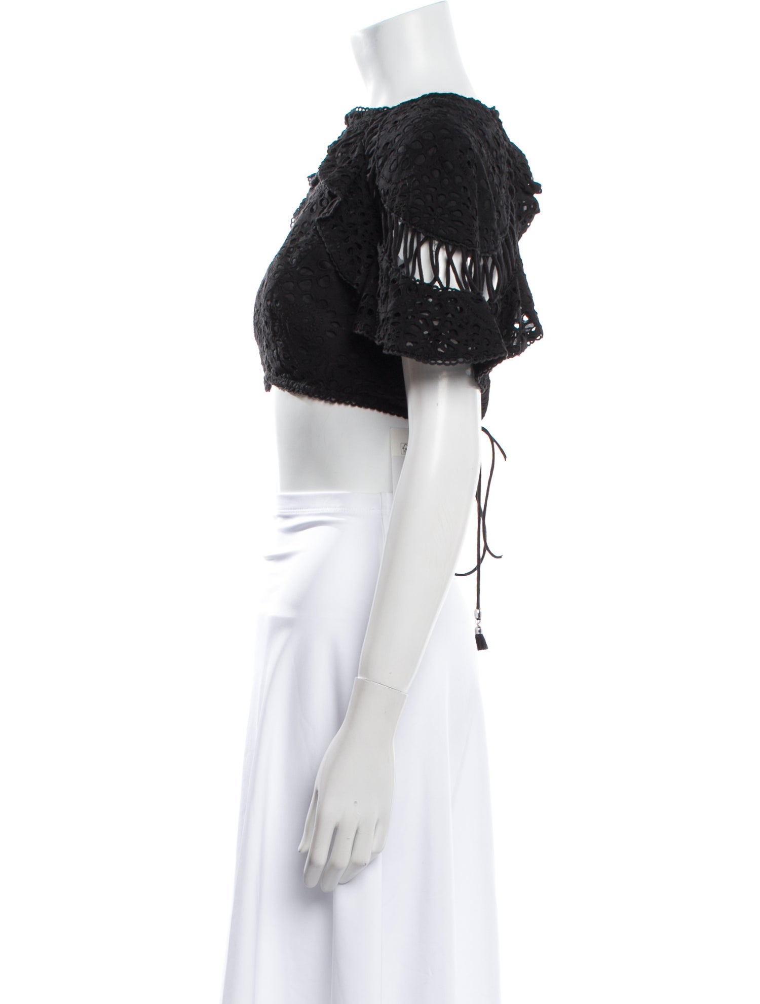 Zimmermann Crew Neck Short Sleeve Crop Top