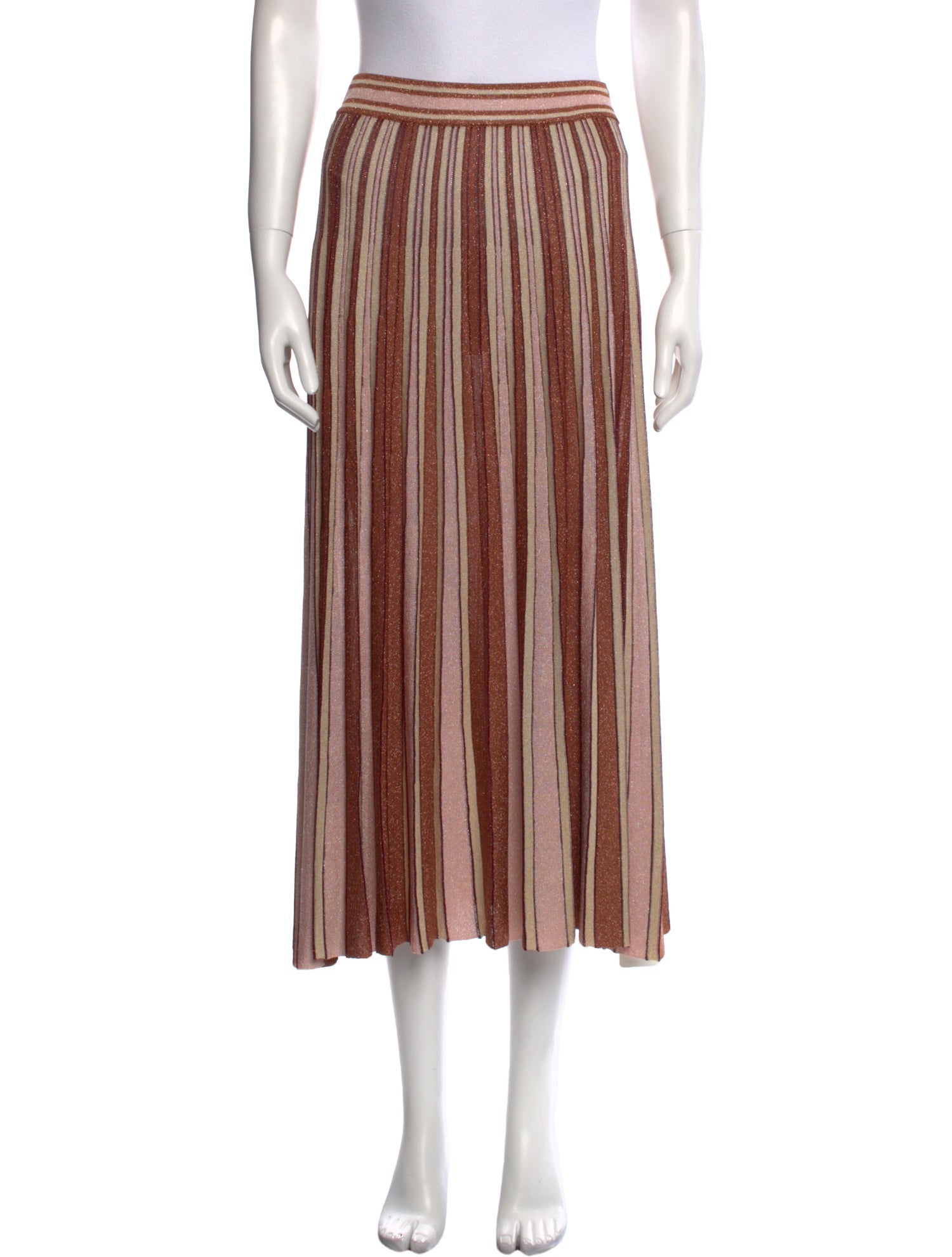 Zimmermann Striped Midi Length Skirt