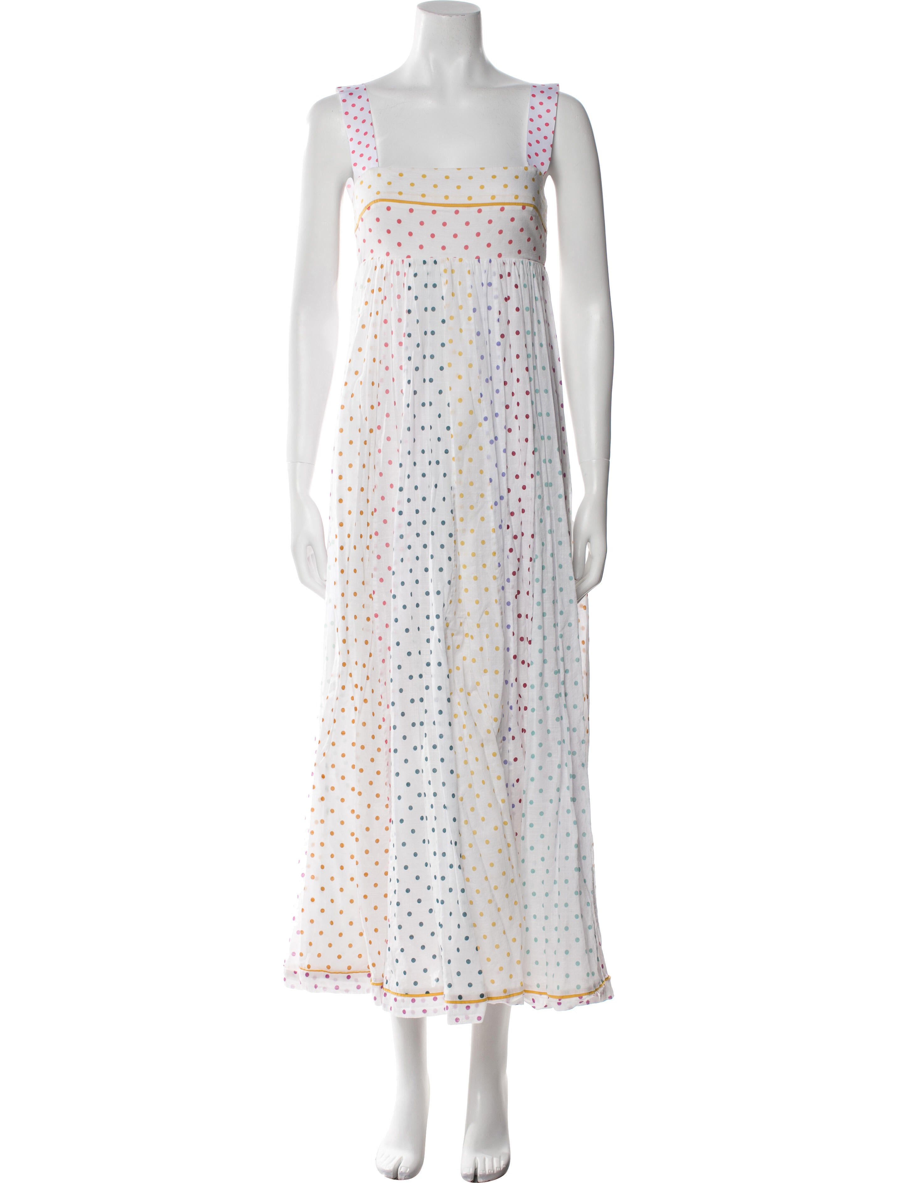 Zimmermann Polka Dot Print Long Dress