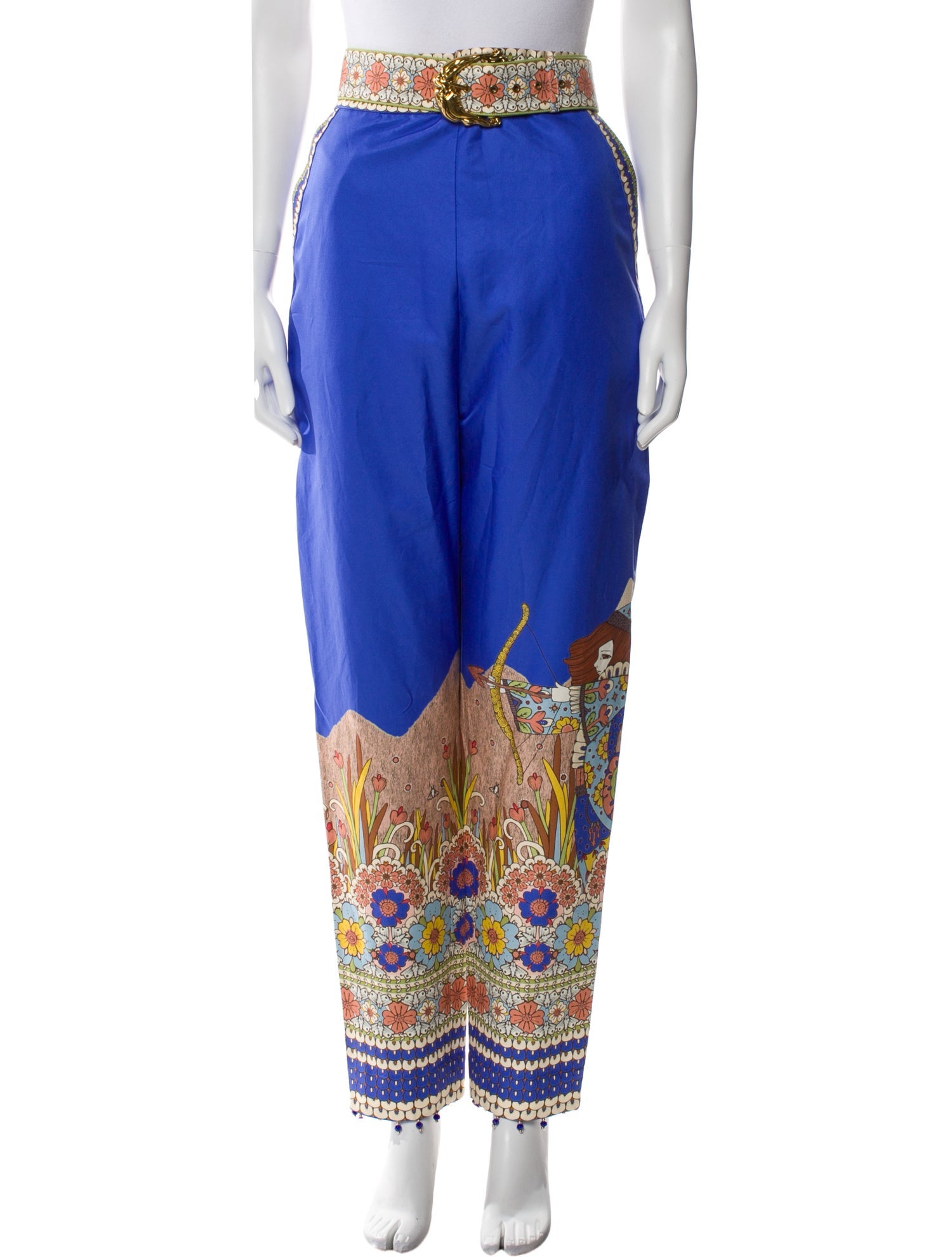 Zimmermann Floral Print Straight Leg Pants