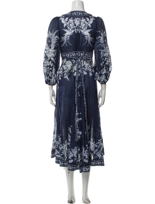 Zimmermann Floral Print Midi Length Dress