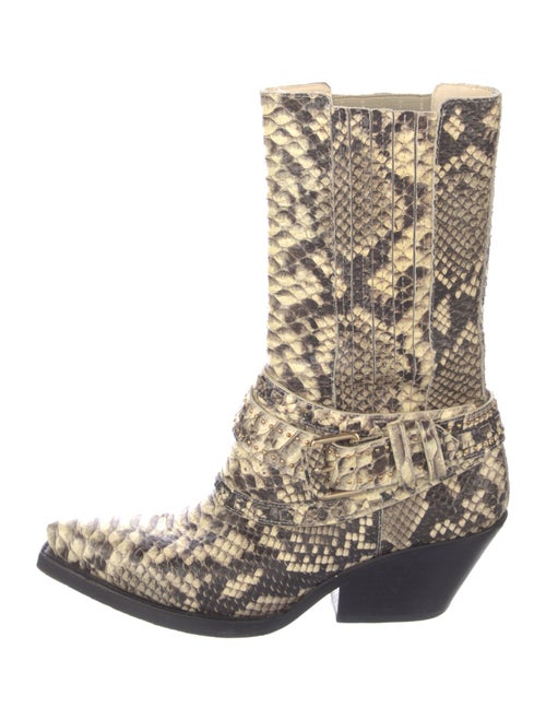 Zimmermann Alligator Animal Print Combat Boots