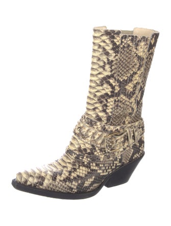 Zimmermann Alligator Animal Print Combat Boots