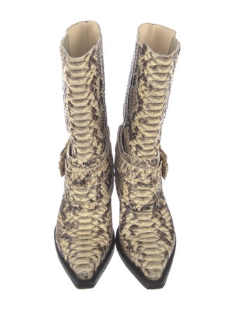 Zimmermann Alligator Animal Print Combat Boots