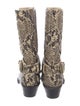 Zimmermann Alligator Animal Print Combat Boots