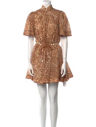 Zimmermann Animal Print Mini Dress