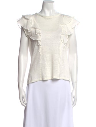 Zimmermann Linen Scoop Neck Top