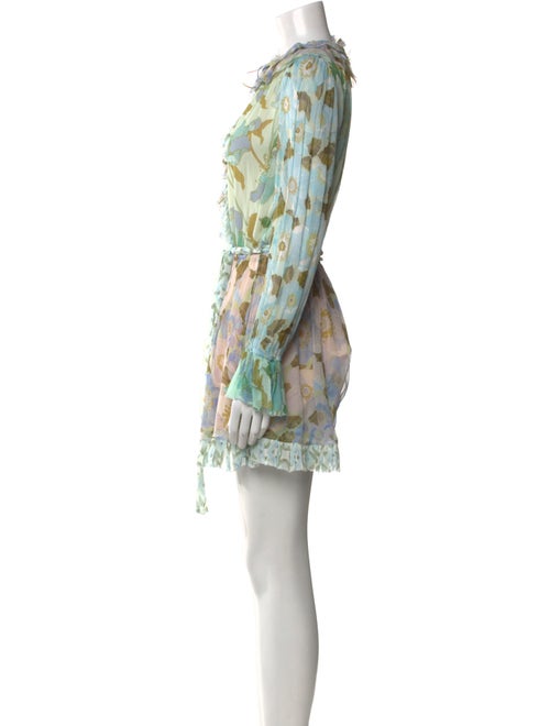 Zimmermann Floral Print Crew Neck Romper