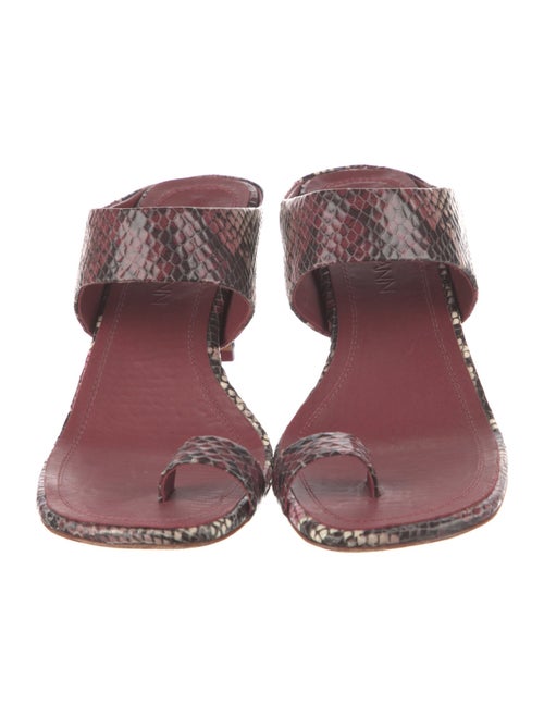 Zimmermann Snakeskin Animal Print Slides