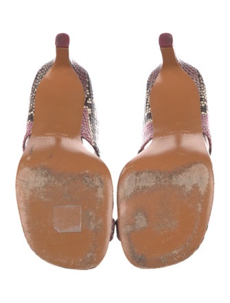 Zimmermann Snakeskin Animal Print Slides