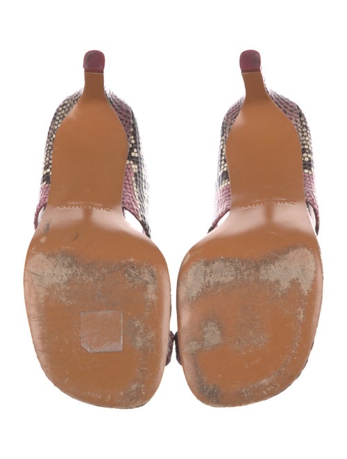 Zimmermann Snakeskin Animal Print Slides