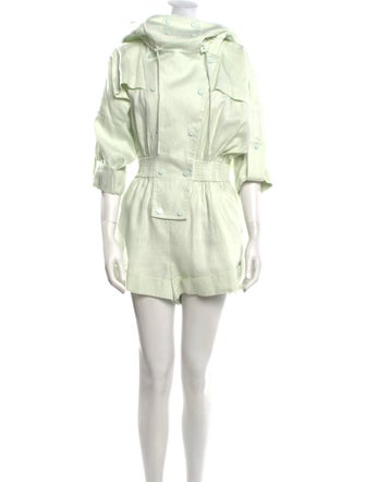 Zimmermann Linen Turtleneck Romper