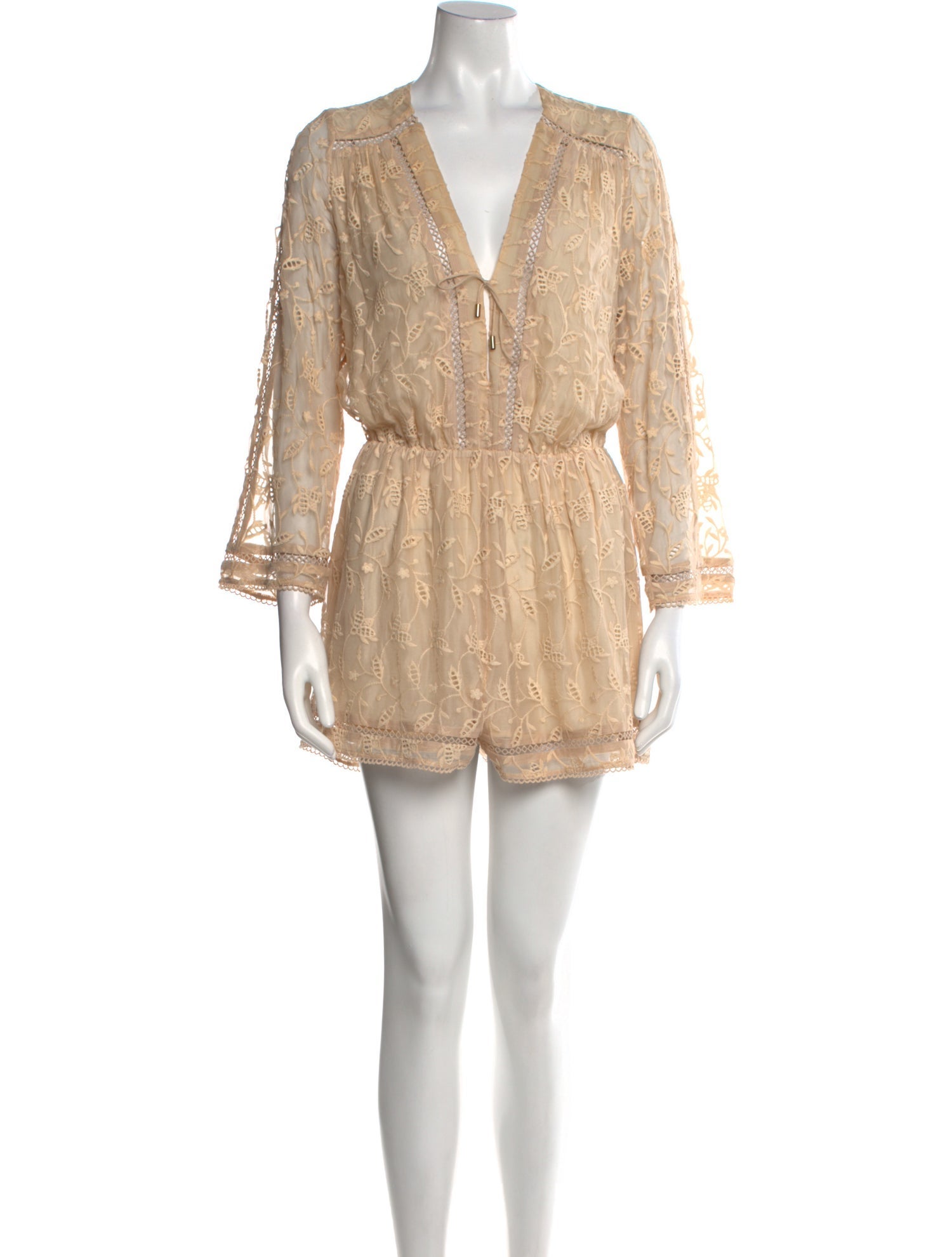Zimmermann Silk Lace Pattern Romper