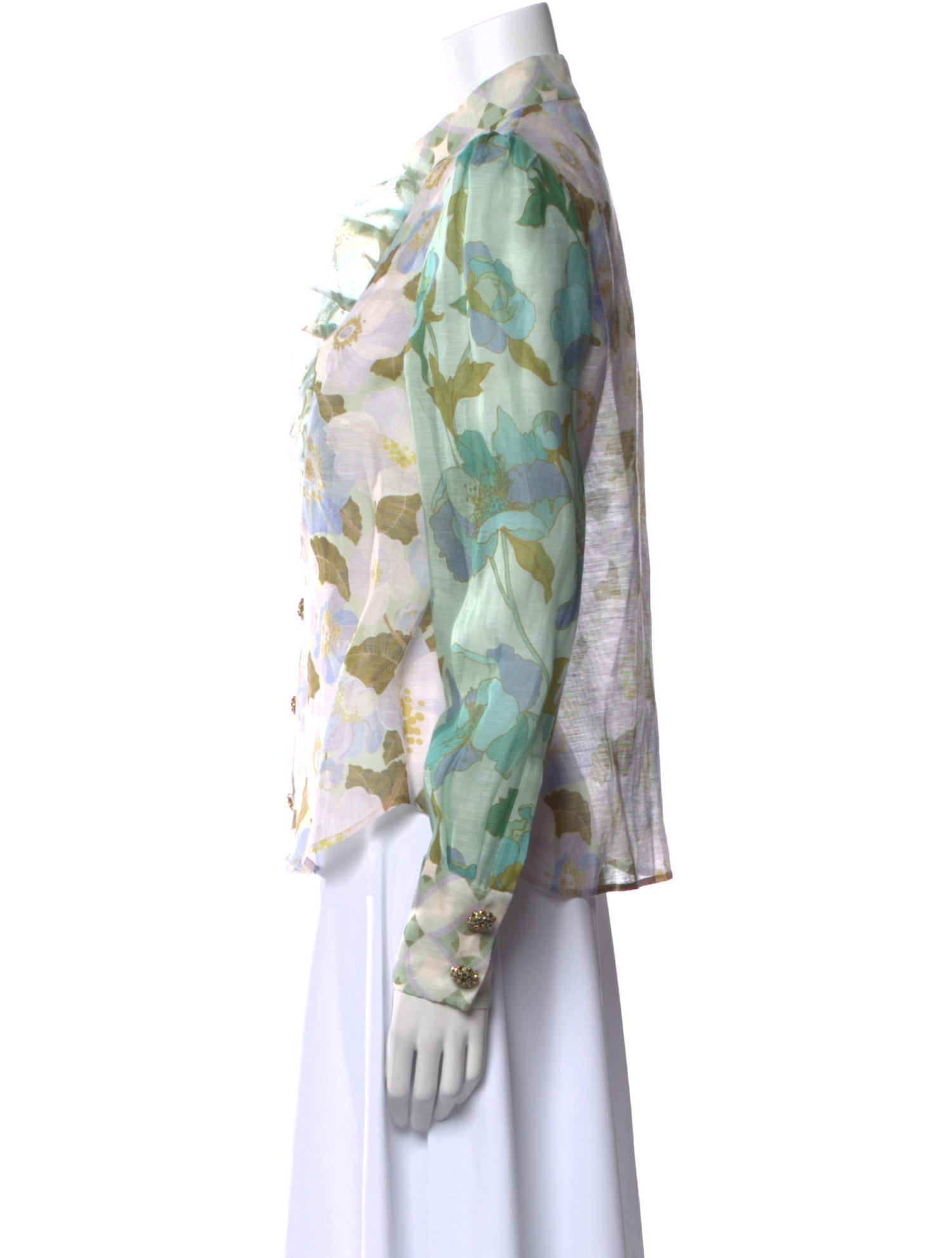 Zimmermann Linen Floral Print Blouse