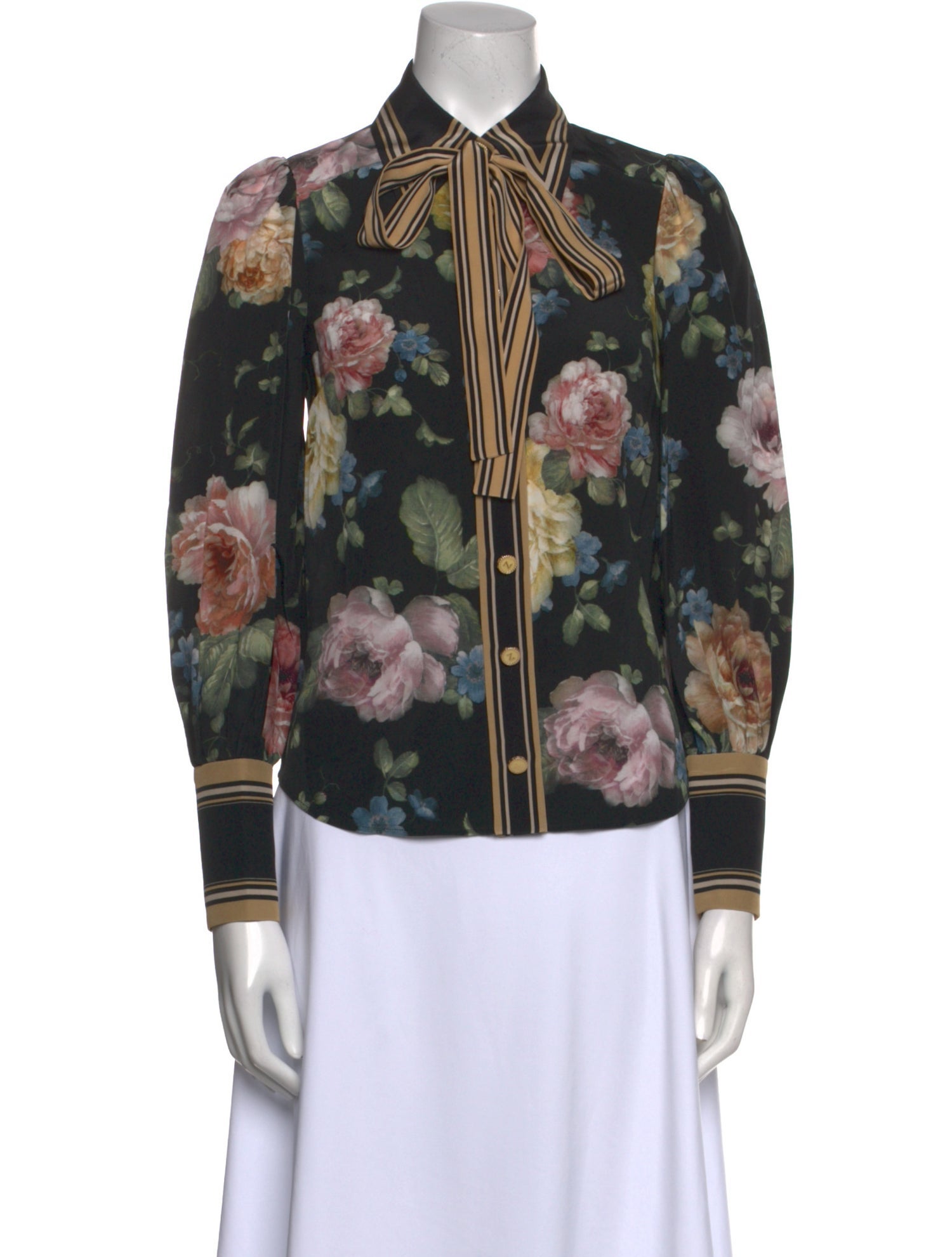 Zimmermann Linen Floral Print Button-Up Top w/ Tags