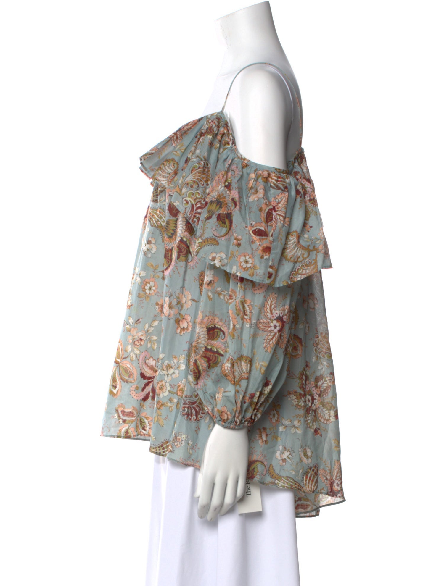 Zimmermann Floral Print Square Neckline Blouse