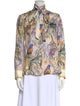 Zimmermann Silk Printed Button-Up Top