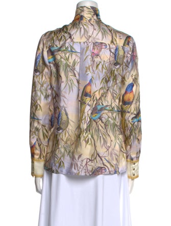 Zimmermann Silk Printed Button-Up Top