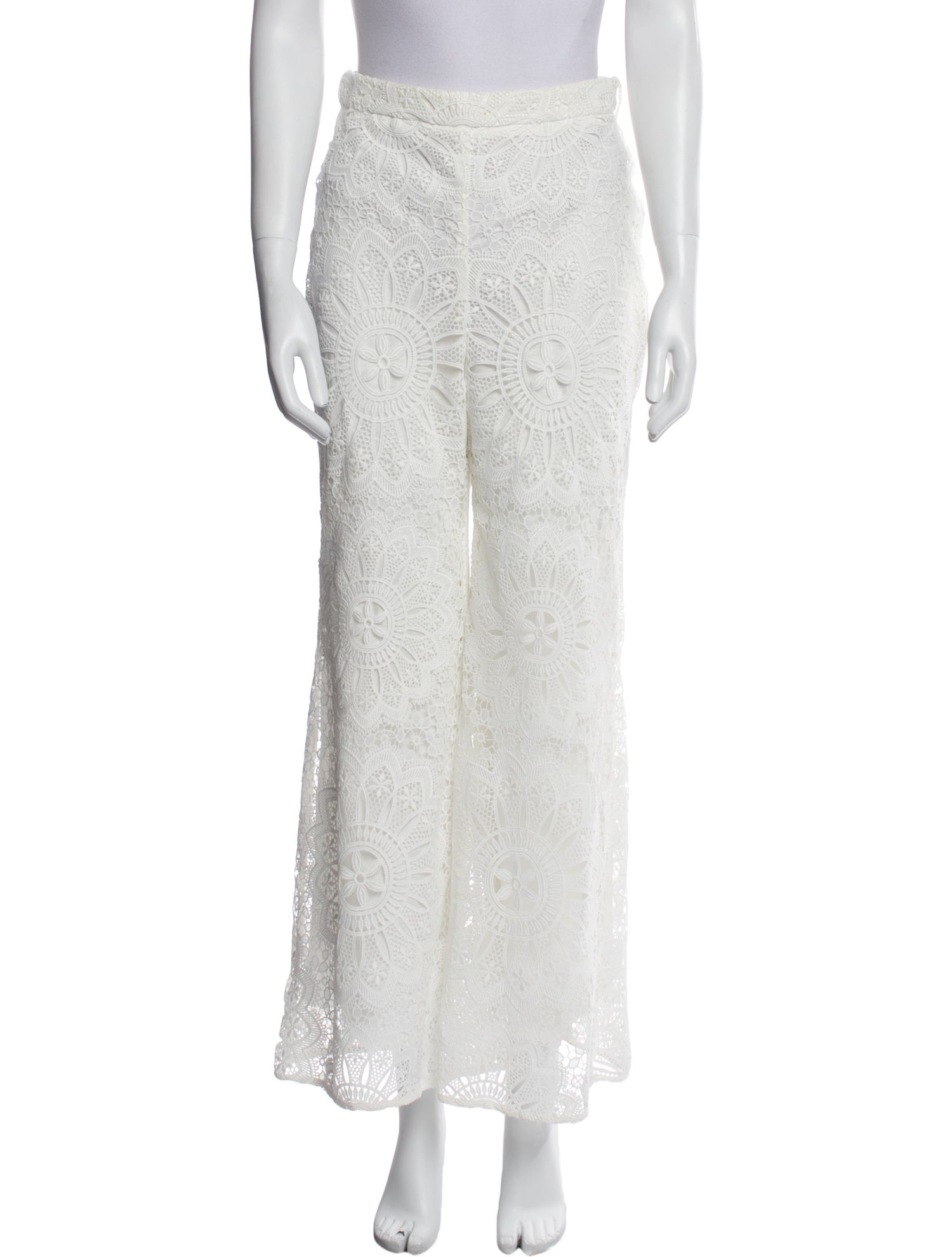 Zimmermann Lace Pattern Wide Leg Pants