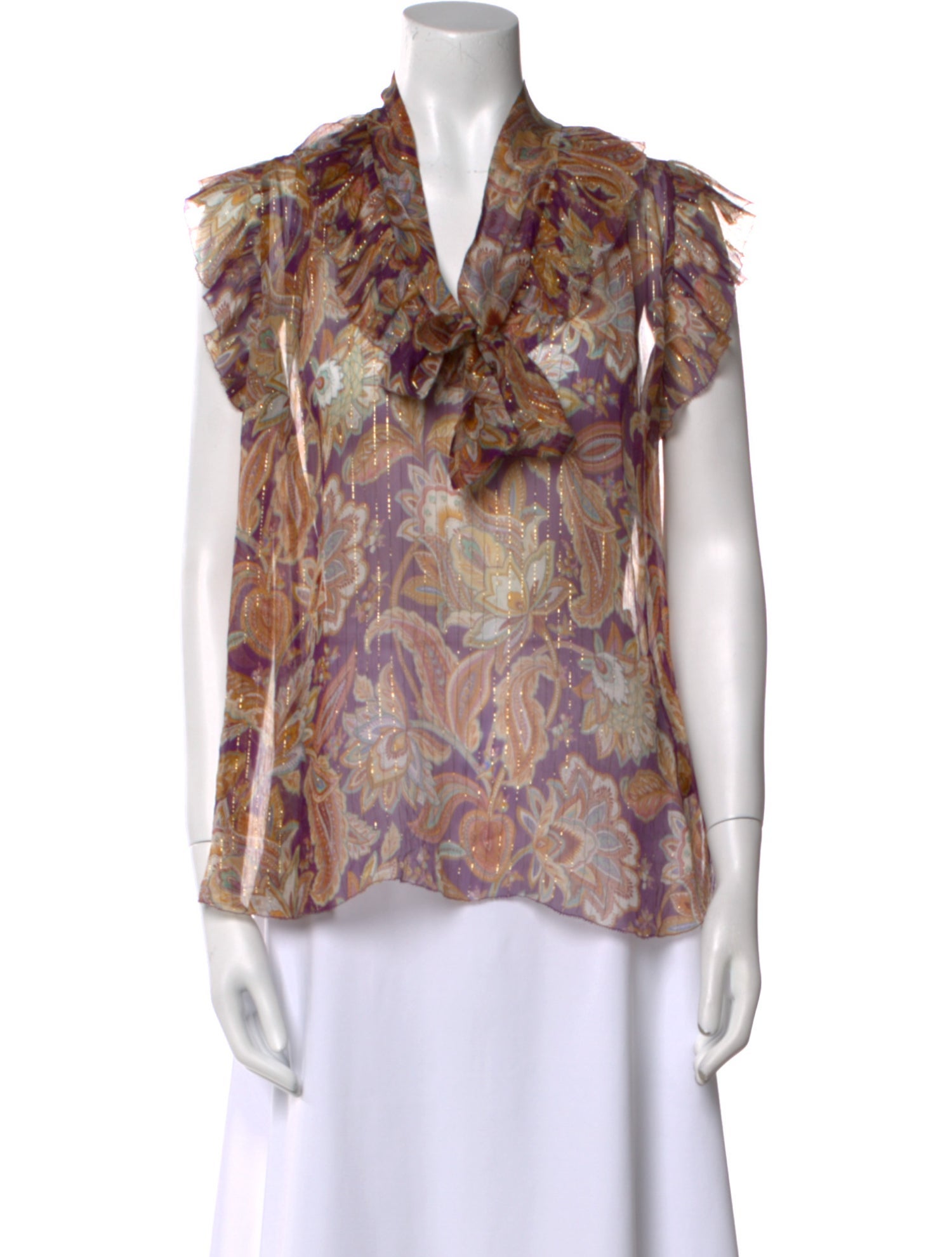 Zimmermann Silk Floral Print Blouse