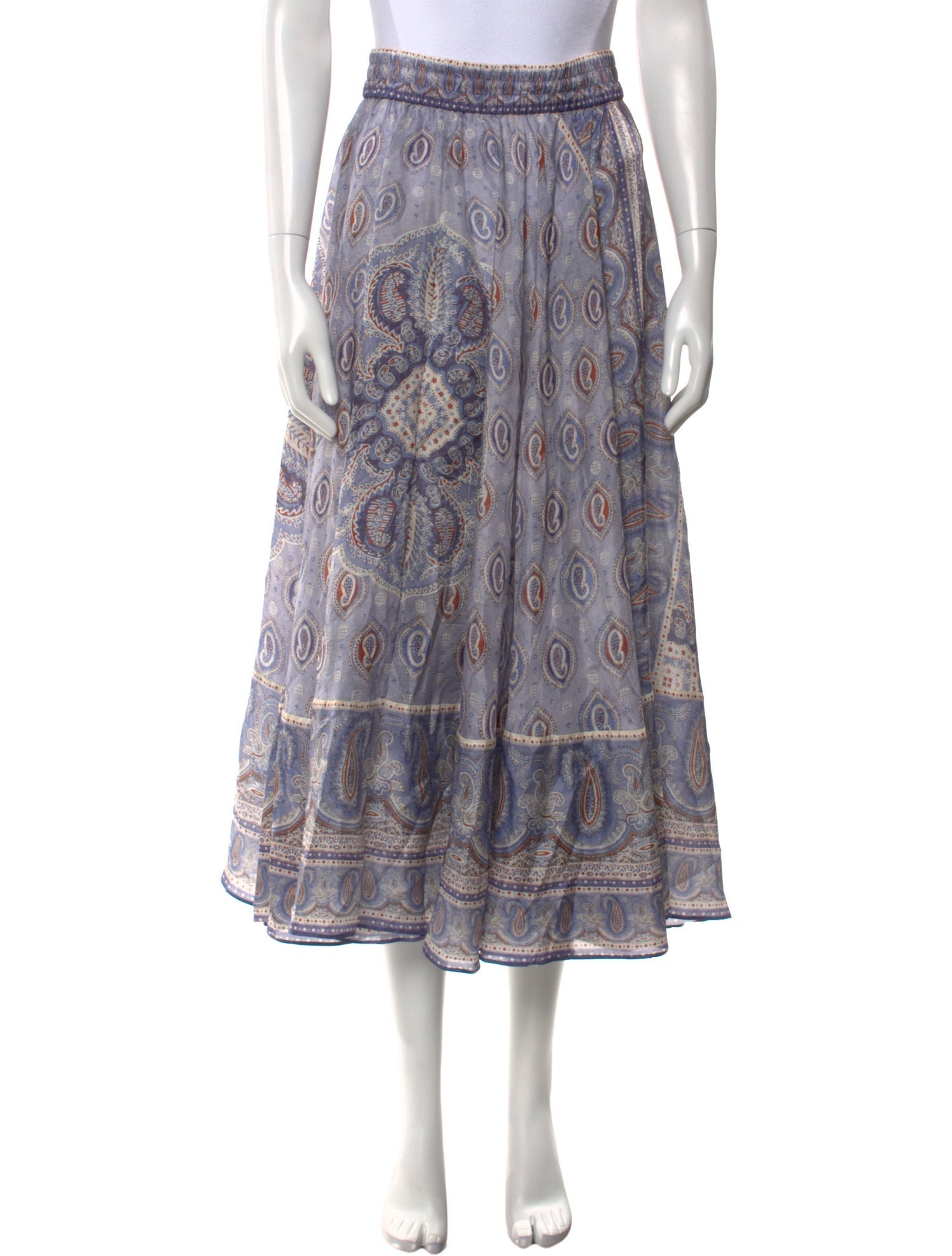 Zimmermann Silk Midi Length Skirt