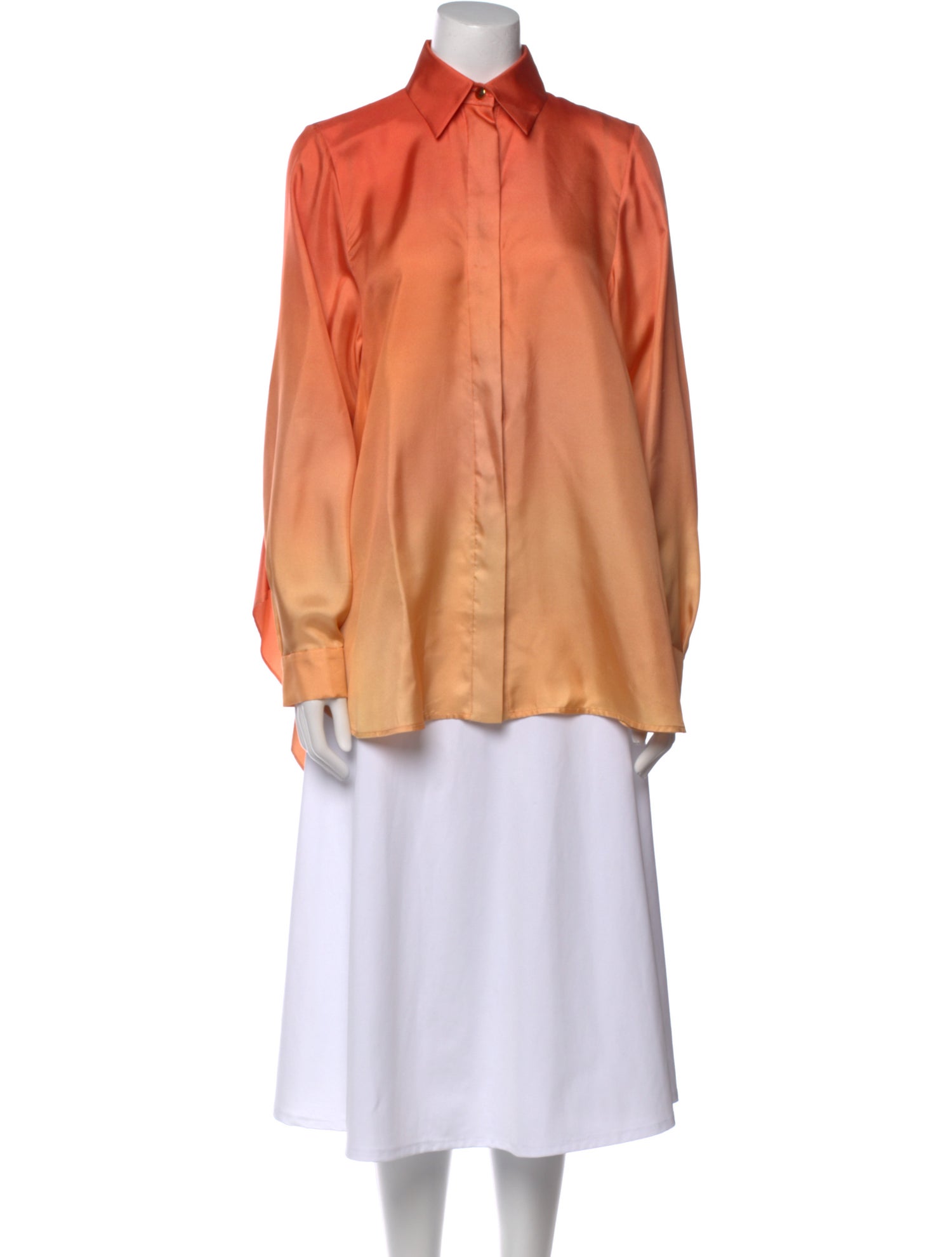 Zimmermann Silk Long Sleeve Button-Up Top