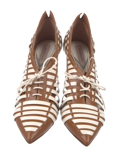Zimmermann Leather Colorblock Pattern Pumps