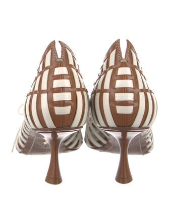 Zimmermann Leather Colorblock Pattern Pumps