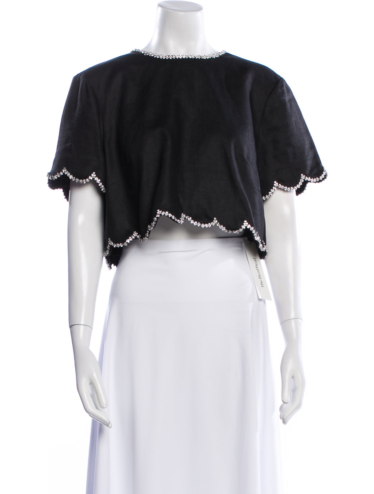 Zimmermann Linen Bateau Neckline Crop Top w/ Tags