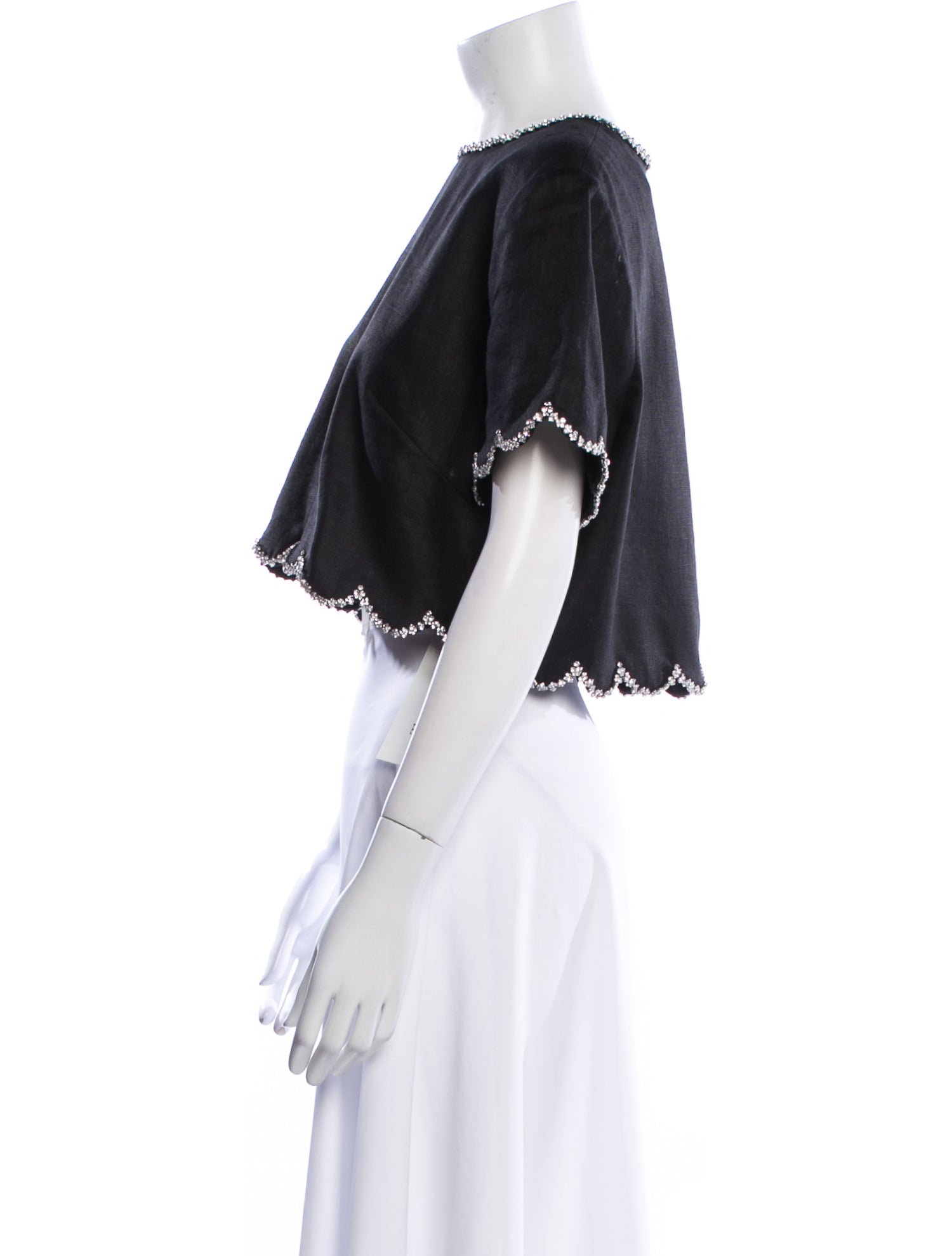 Zimmermann Linen Bateau Neckline Crop Top w/ Tags