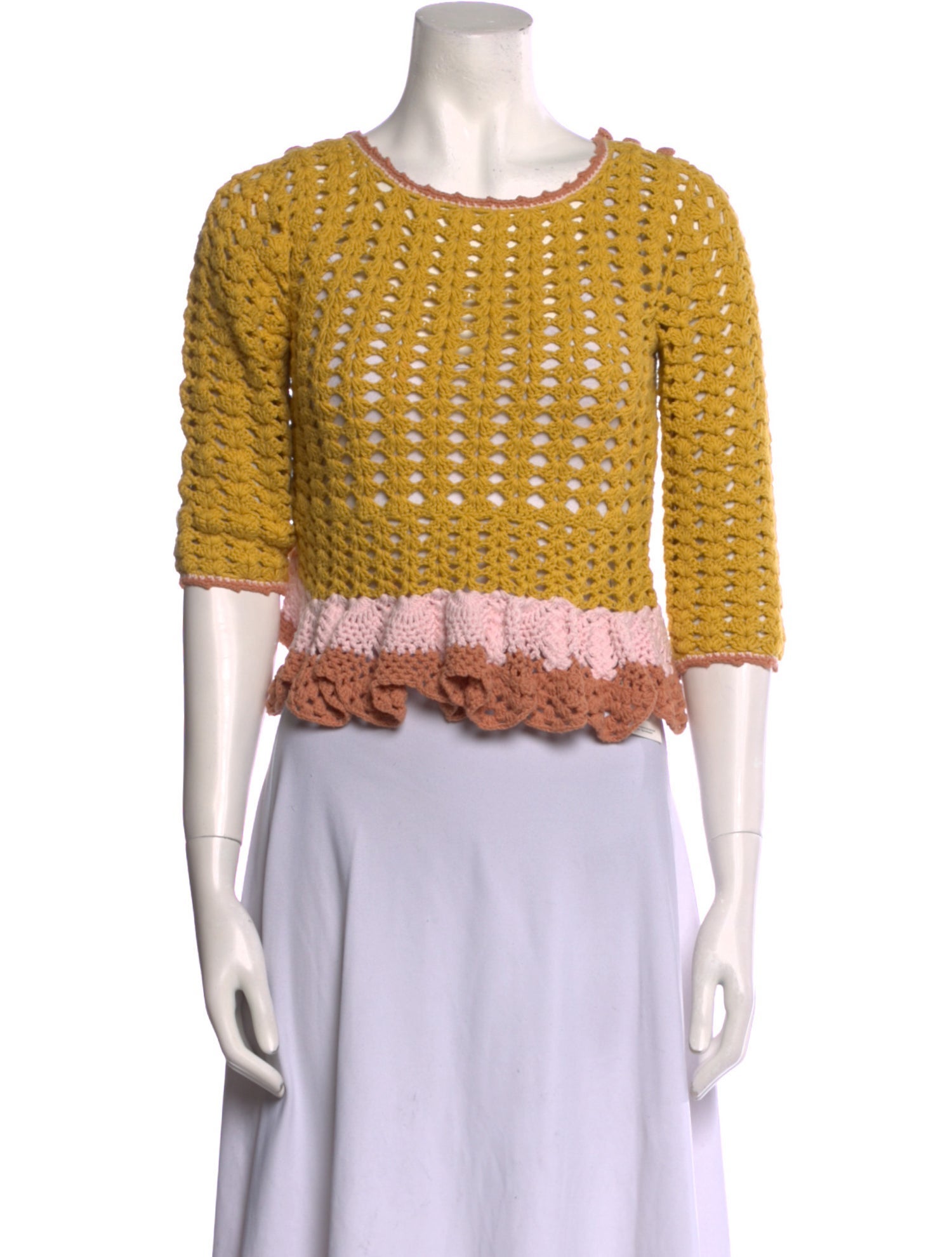 Zimmermann Colorblock Pattern Scoop Neck Sweater