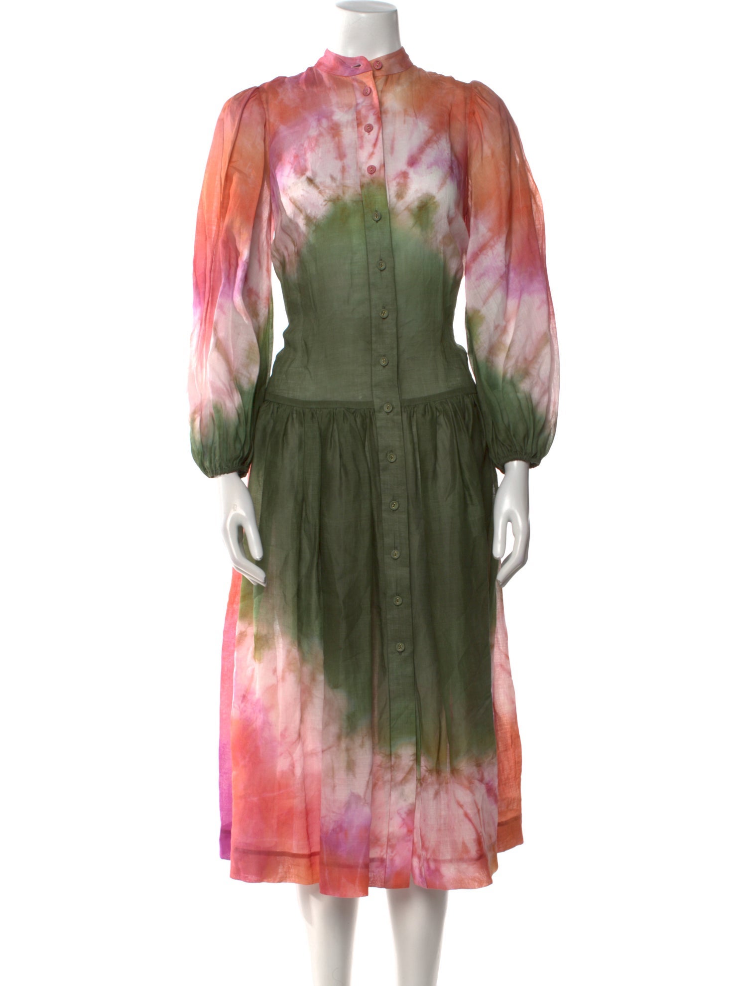 Zimmermann Tie-Dye Print Long Dress