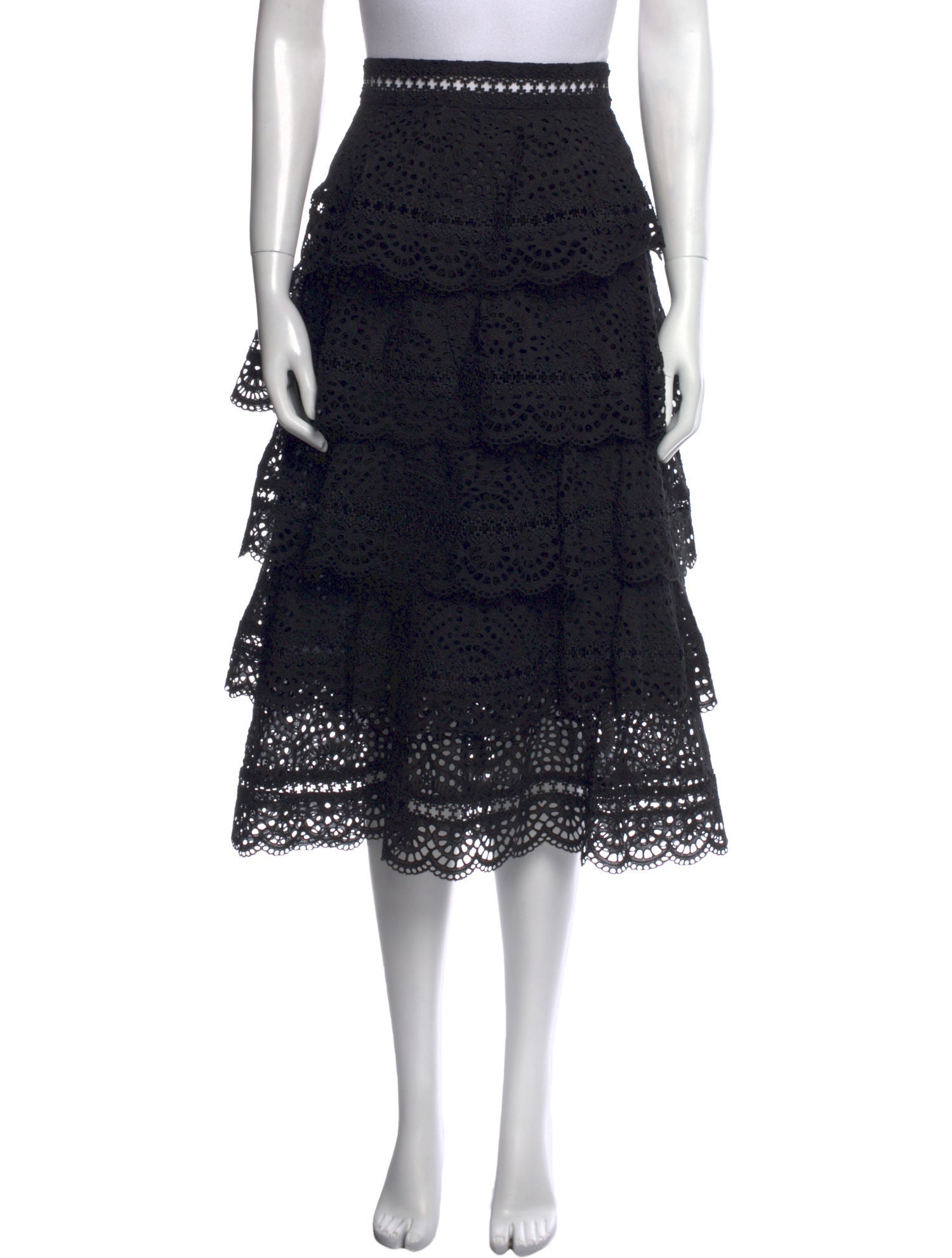 Zimmermann Ruffle Embellishment Midi Length Skirt