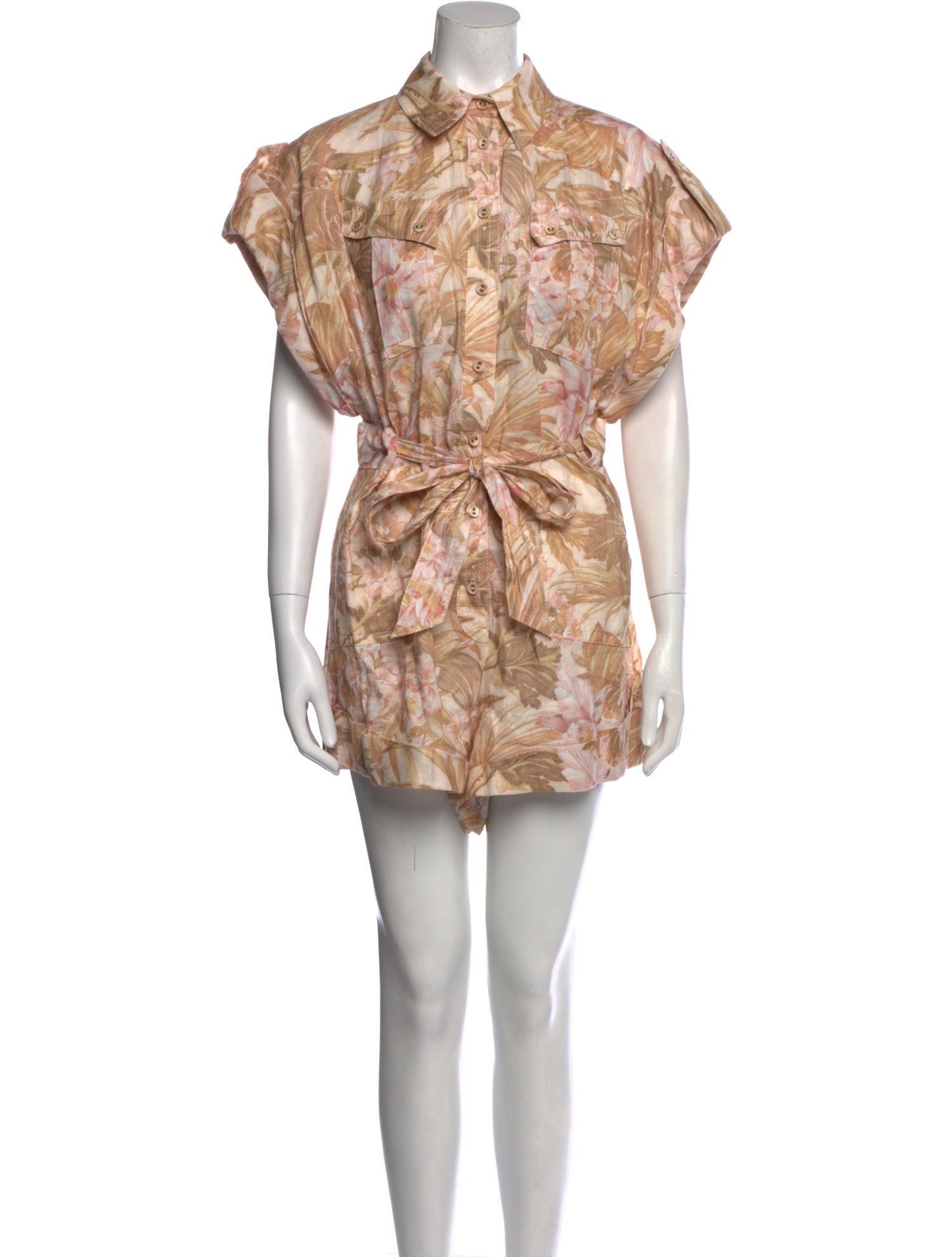 Zimmermann Linen Printed Romper