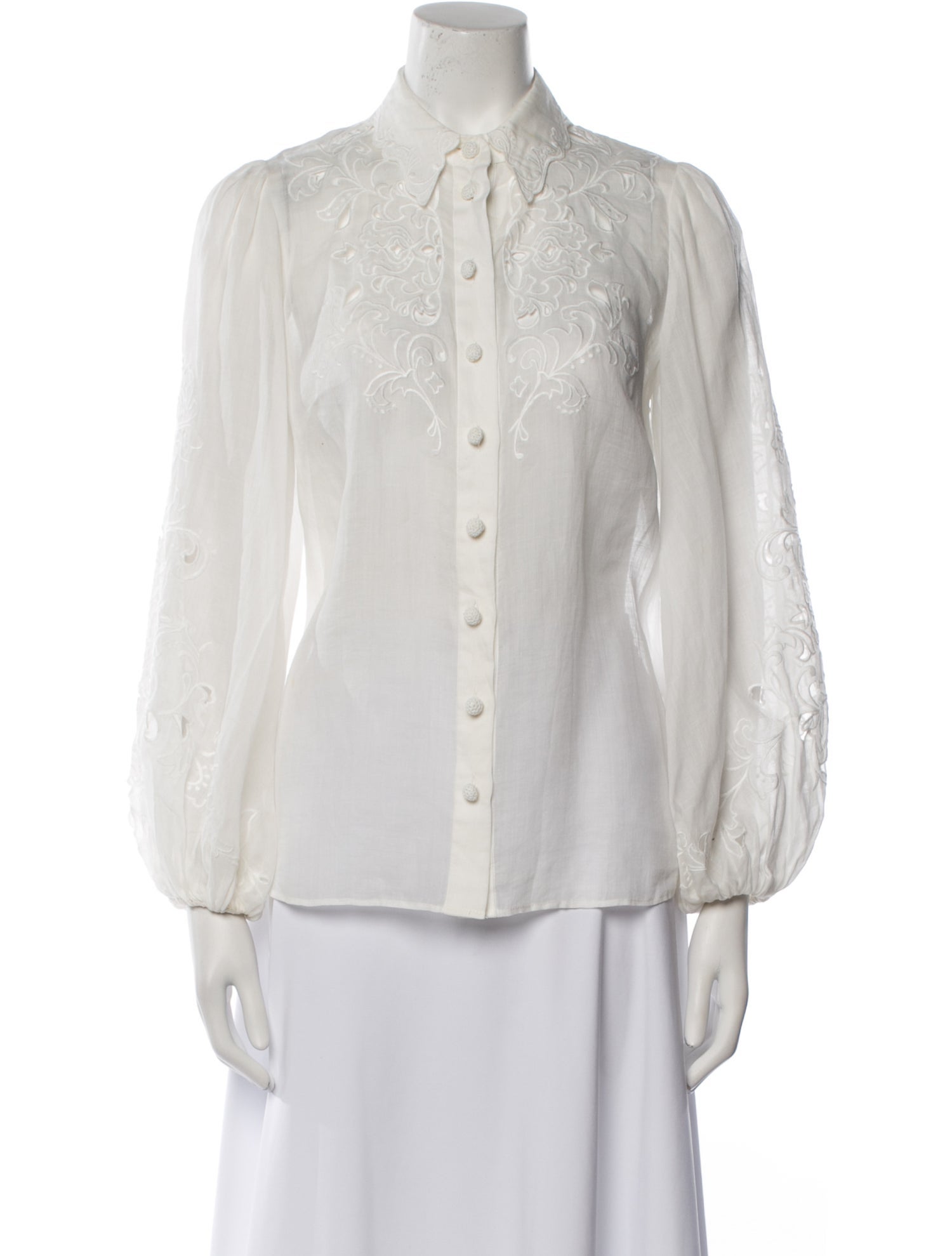 Zimmermann Long Sleeve Button-Up Top