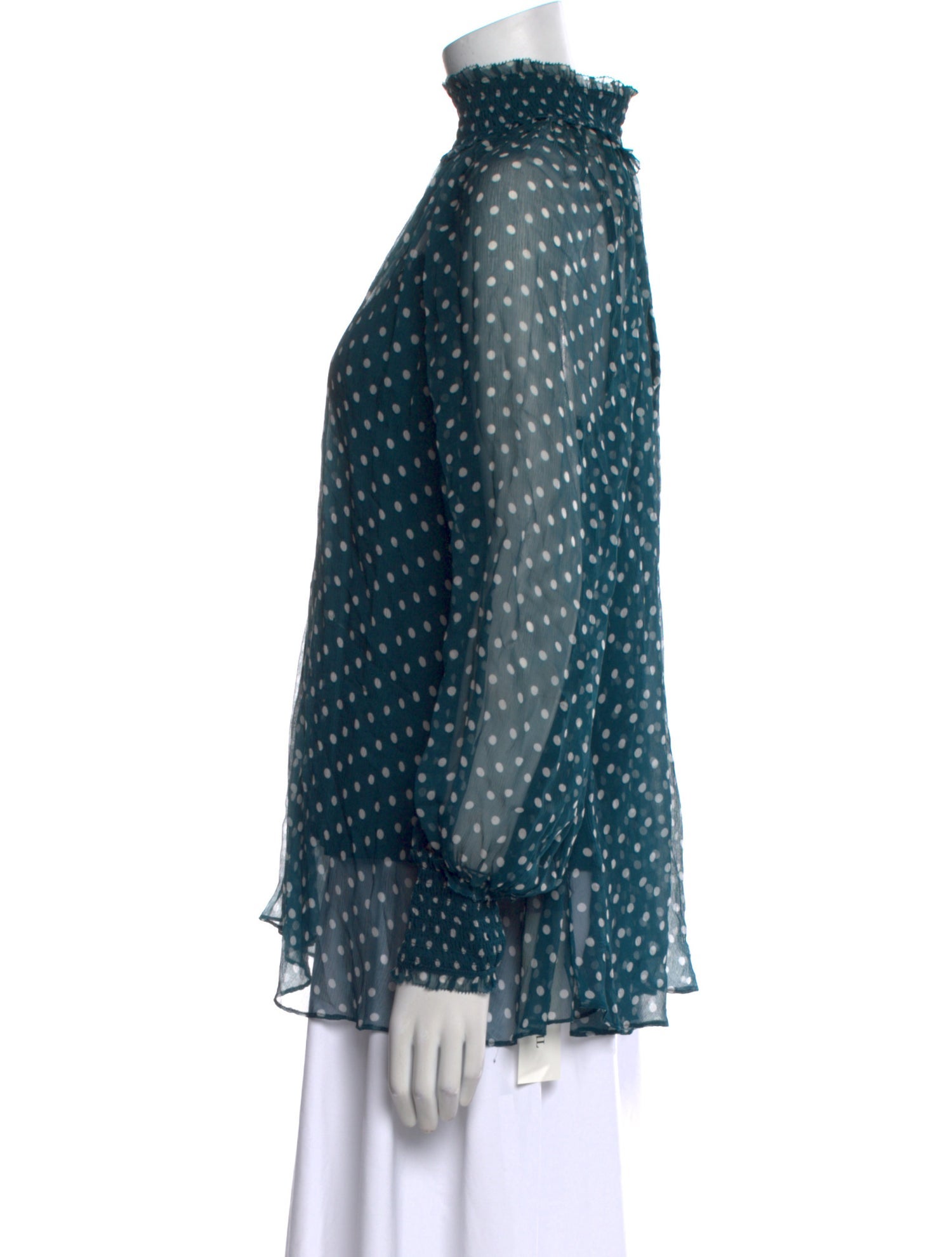 Zimmermann Silk Polka Dot Print Blouse