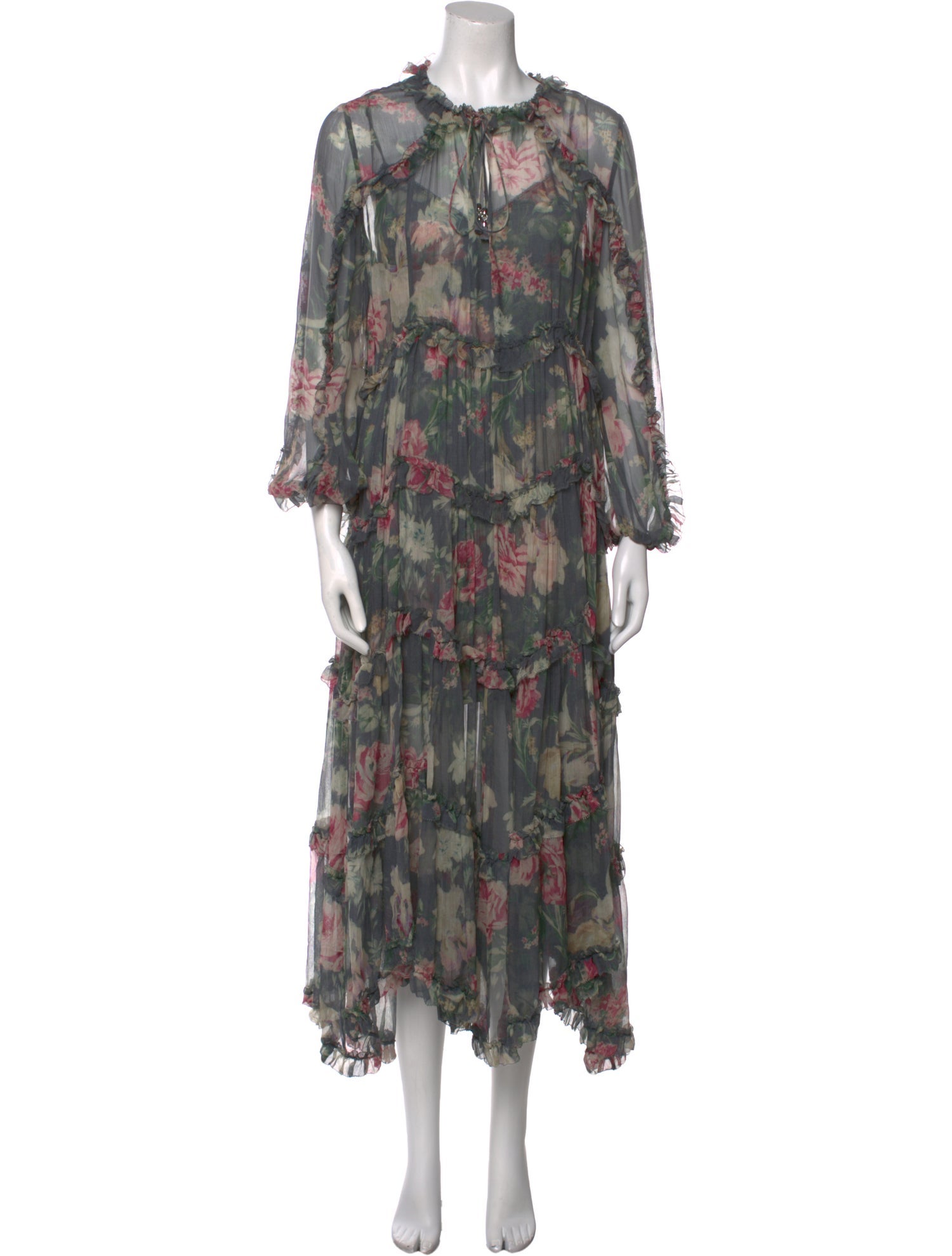Zimmermann Floral Print Long Dress