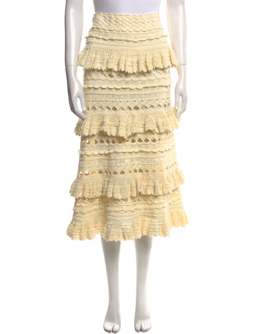 Zimmermann Scalloped Accent Midi Length Skirt