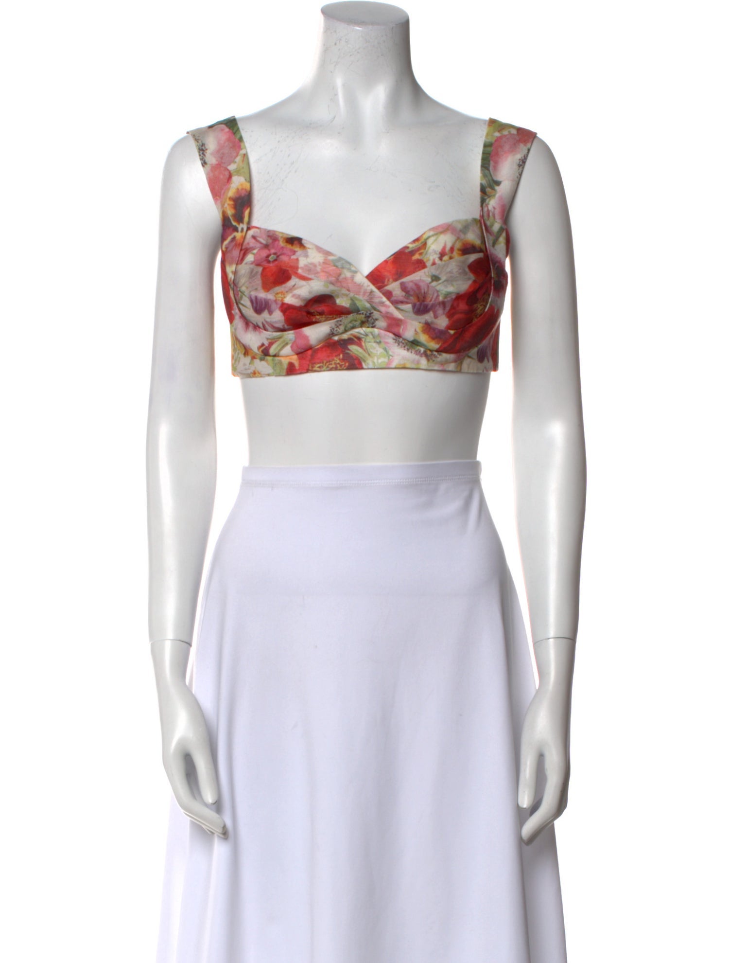 Zimmermann Linen Printed Crop Top