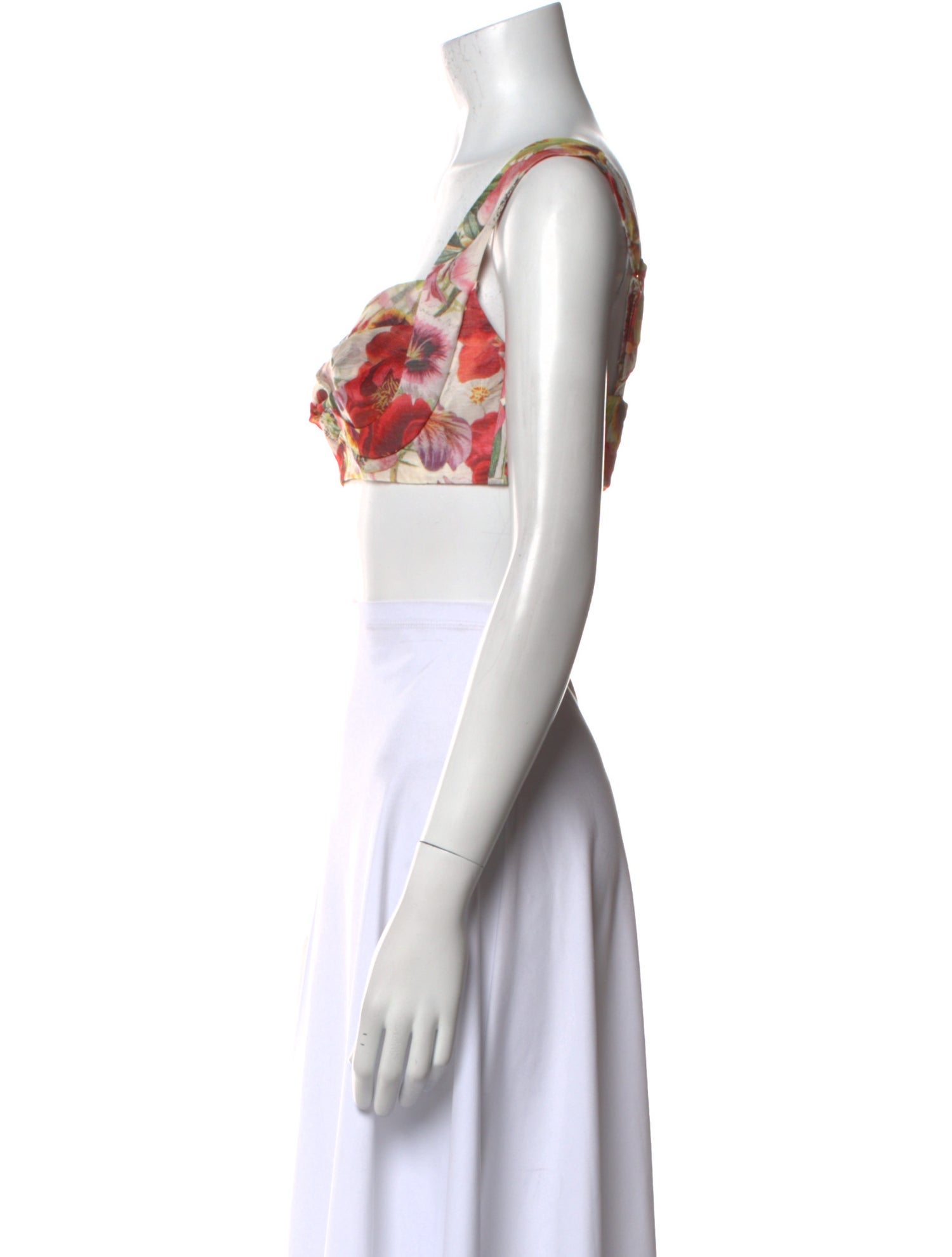 Zimmermann Linen Printed Crop Top