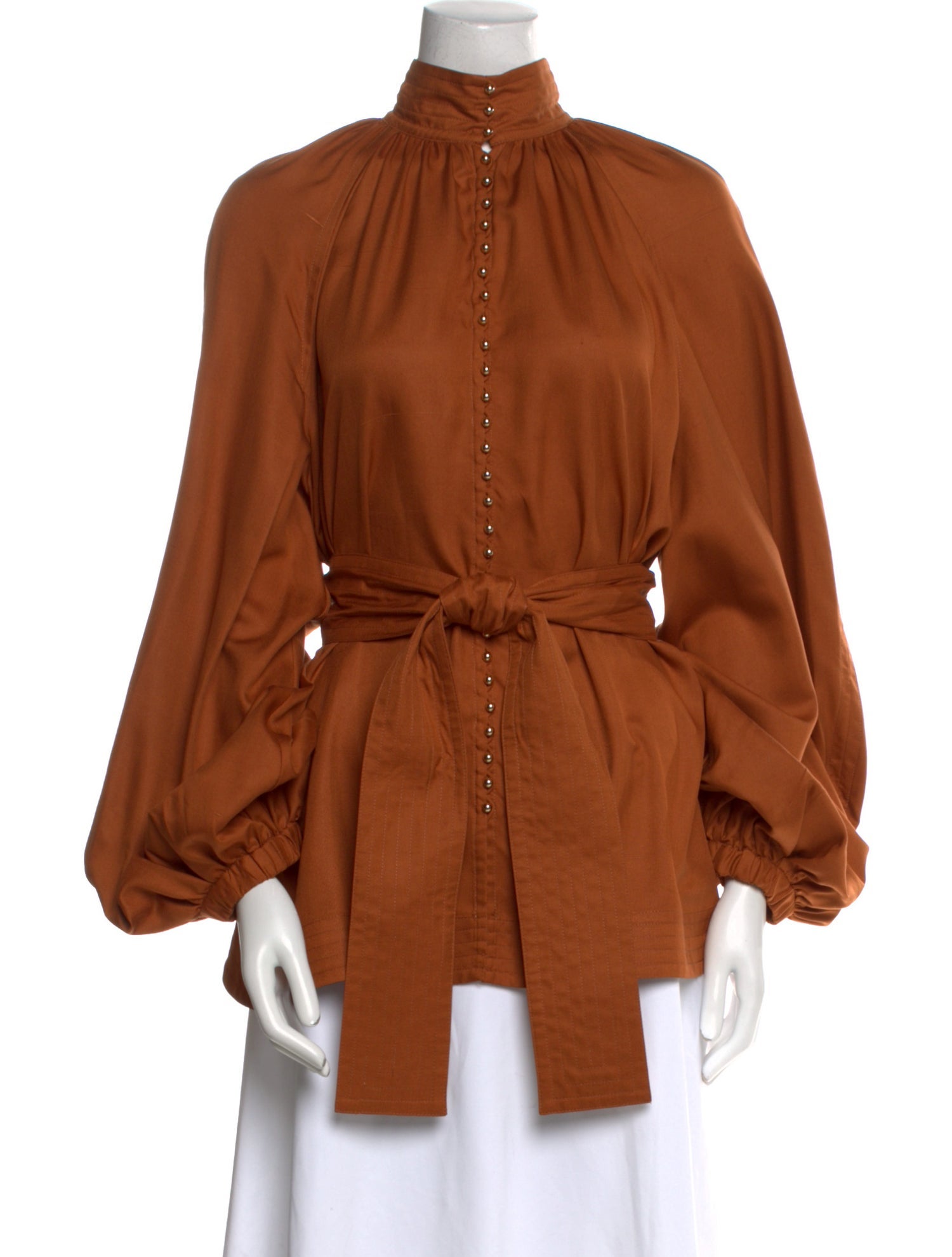 Zimmermann Silk Mock Neck Blouse
