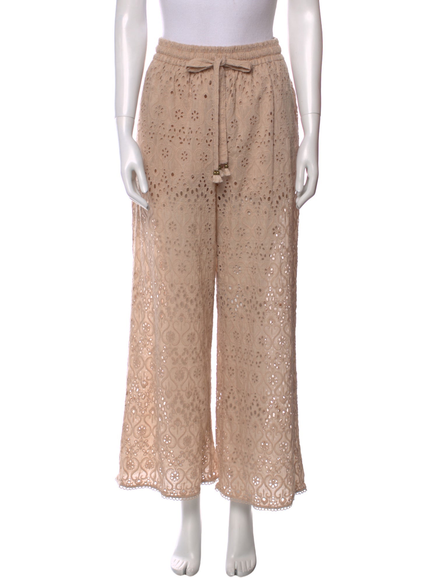 Zimmermann Lace Pattern Wide Leg Pants