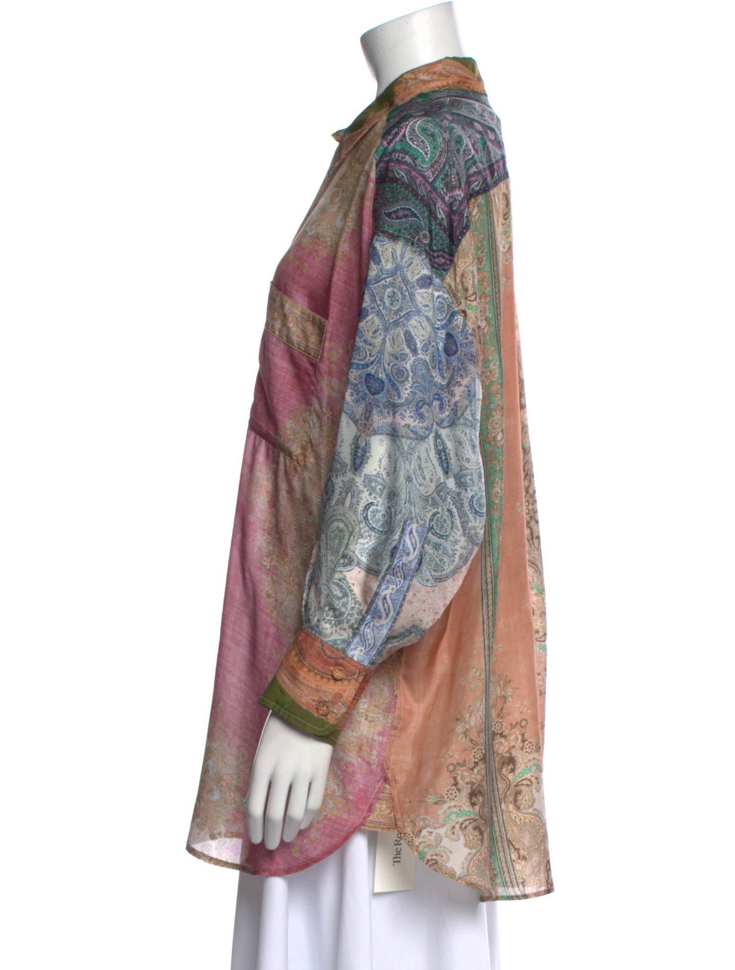 Zimmermann Silk Paisley Print Button-Up Top