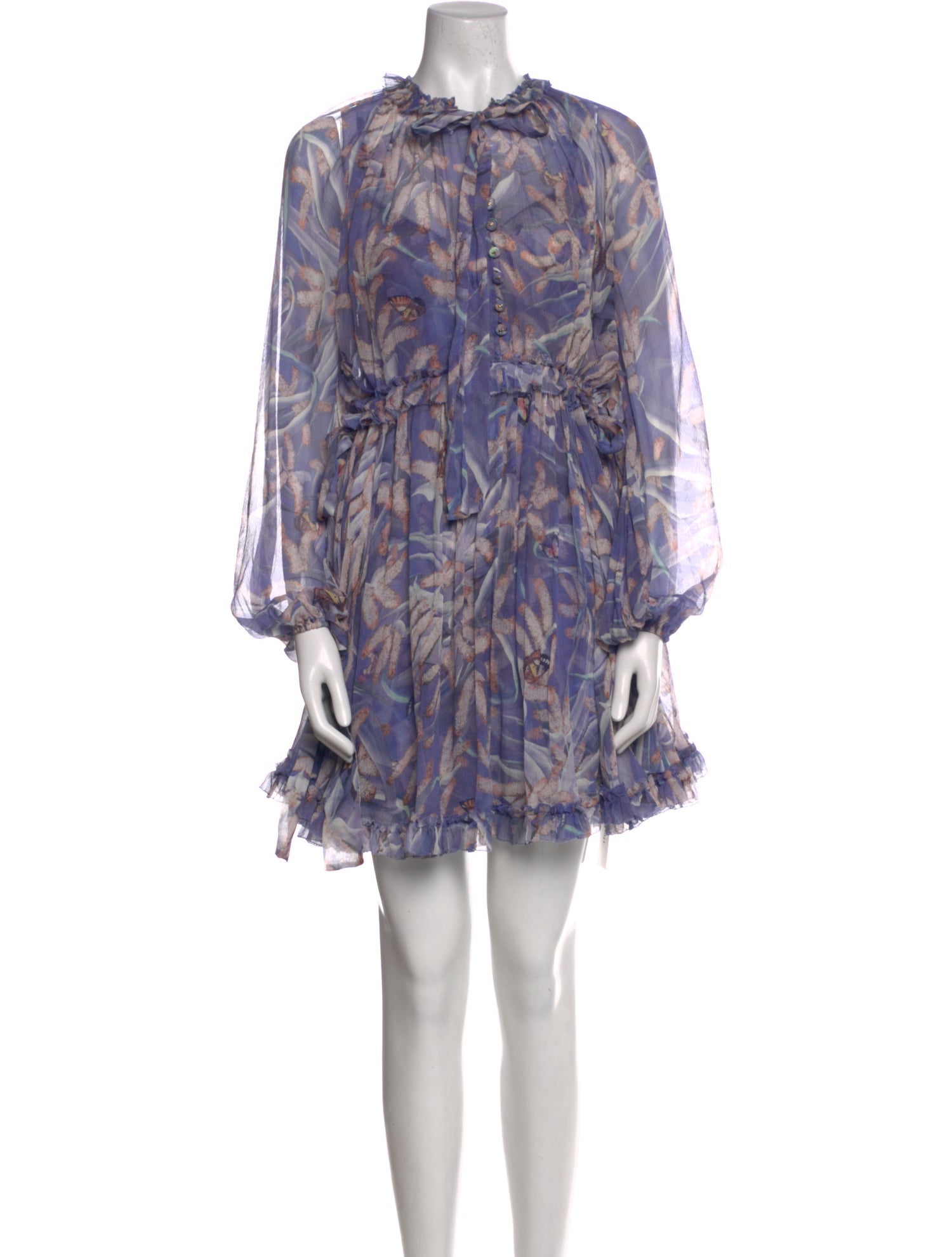 Zimmermann Floral Print Mini Dress