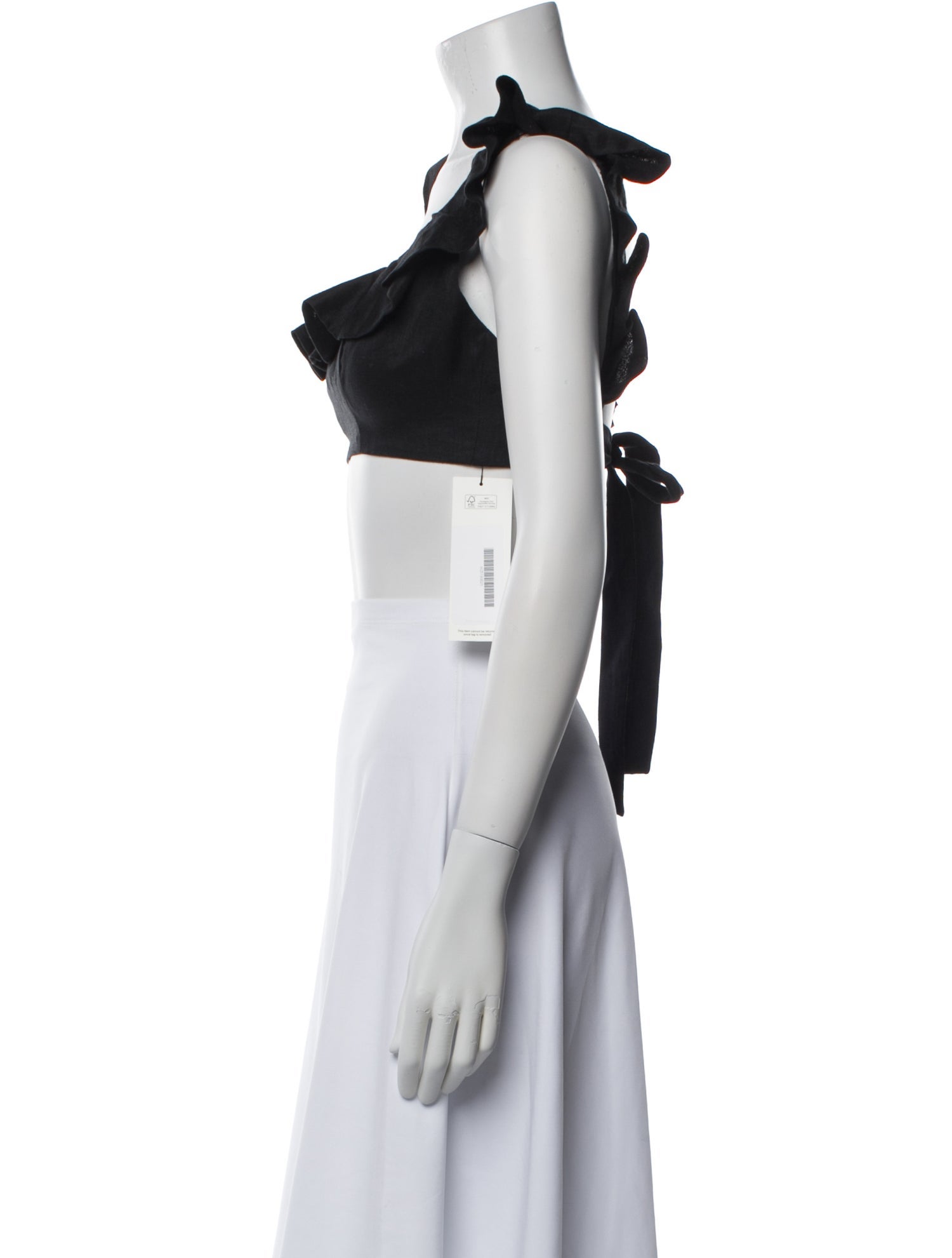 Zimmermann Linen Square Neckline Crop Top